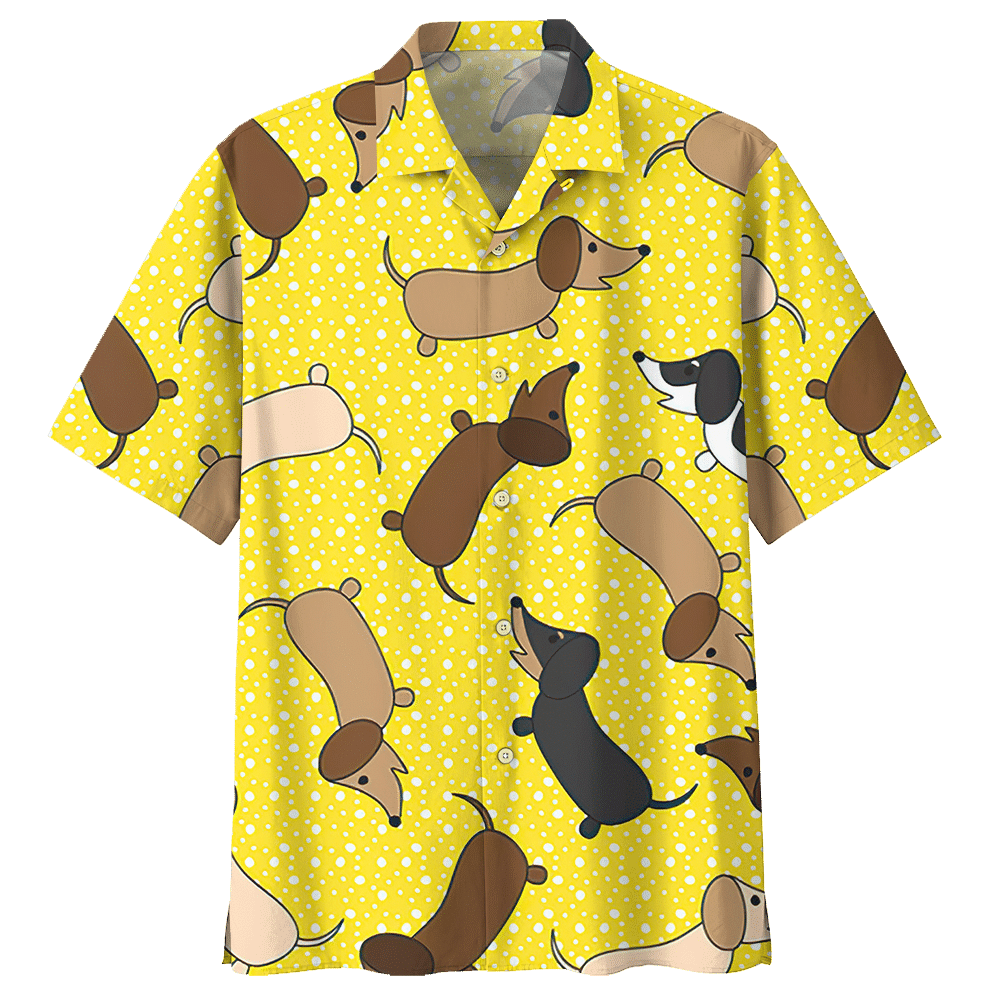 Dachshund Aloha Hawaiian Shirt Colorful Short Sleeve Summer Beach Casual Shirt For Men And Women