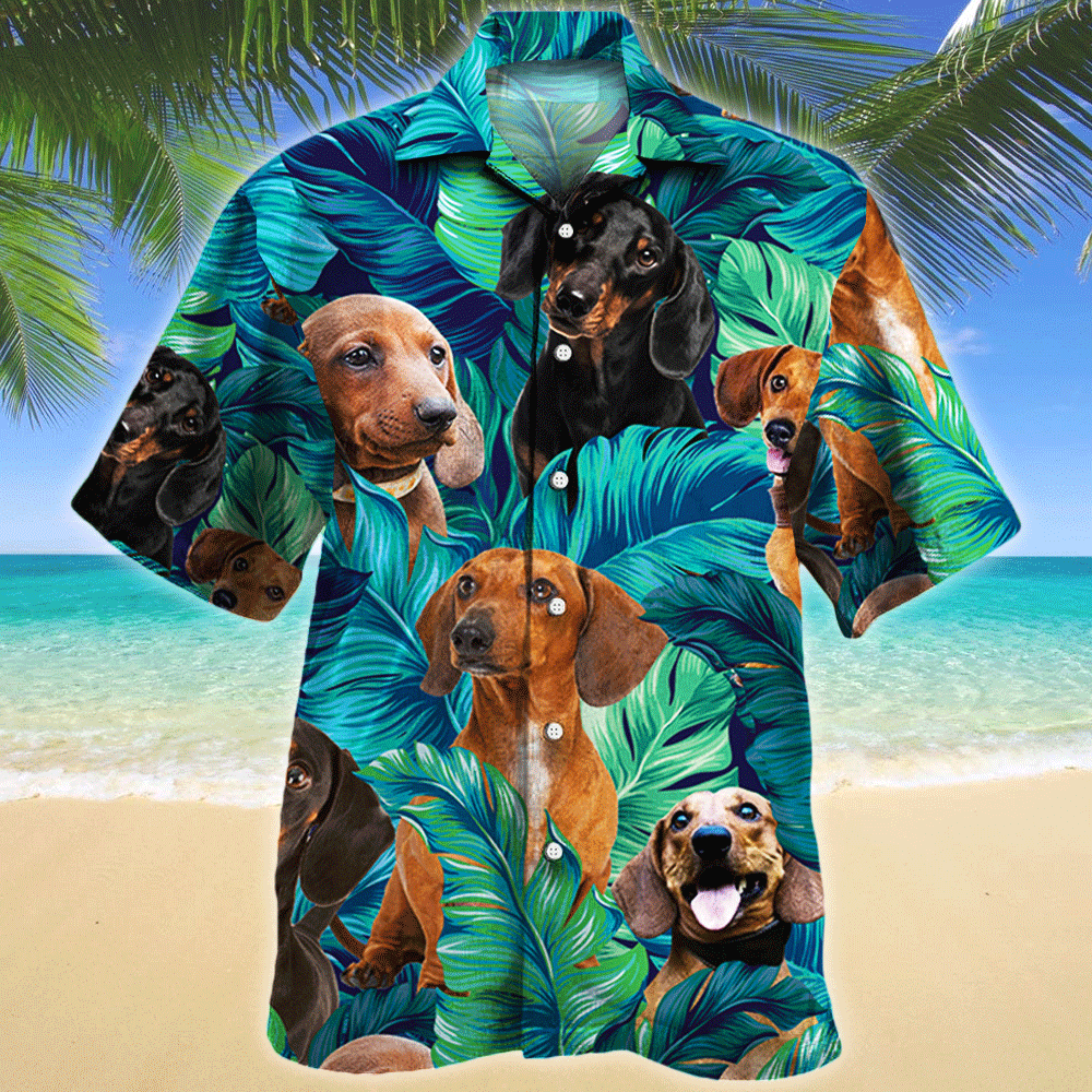 Dachshund Dog Lovers Gift Hawaii Shirt Hawaiian Shirt For Men