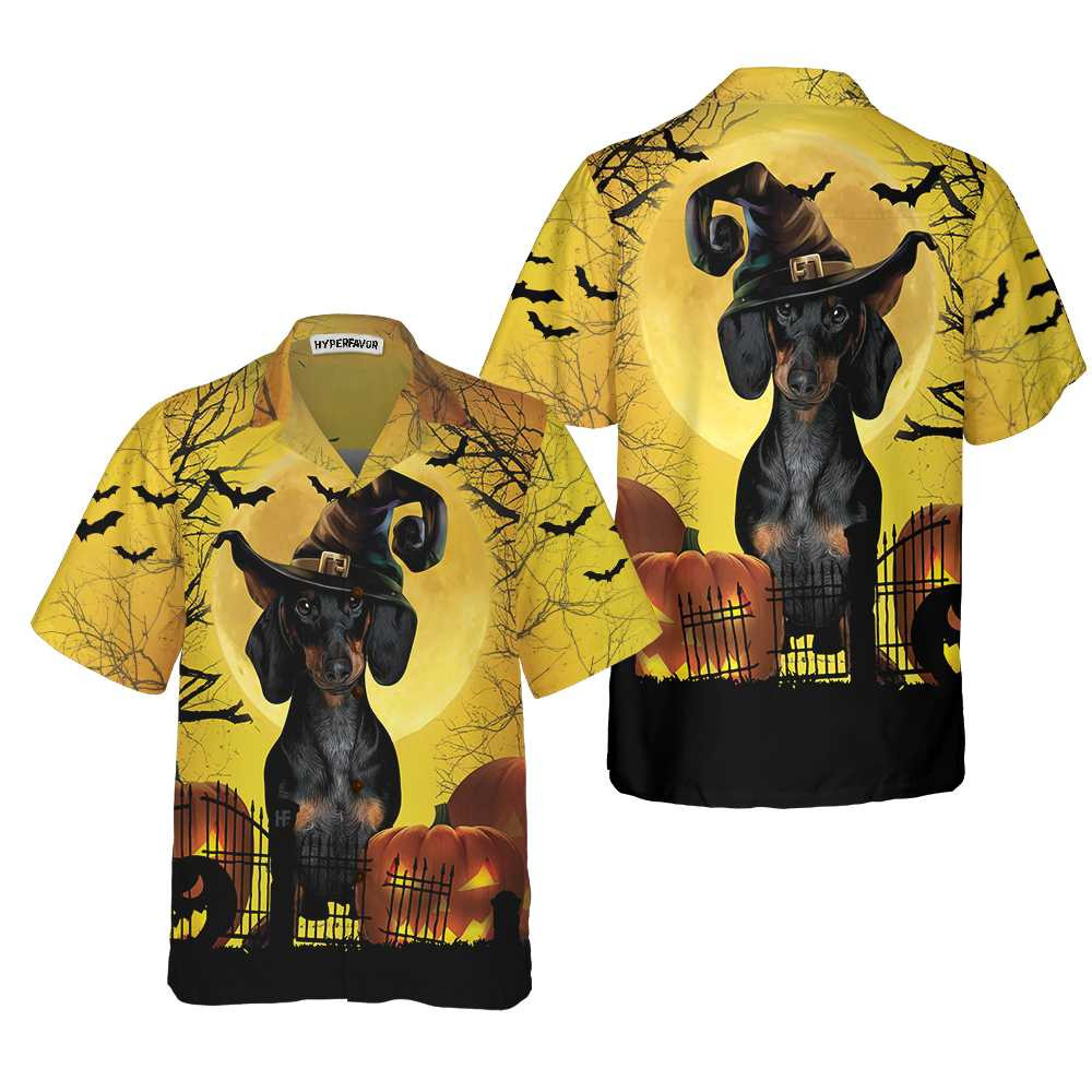 Dachshund Is Never Too Old For Halloween Hawaiian Shirt Spooky Halloween Shirt For Men And Women