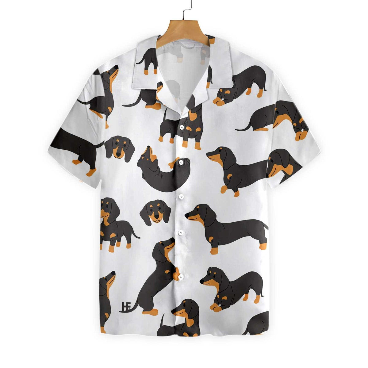 Dachshund Pattern Hawaiian Shirt