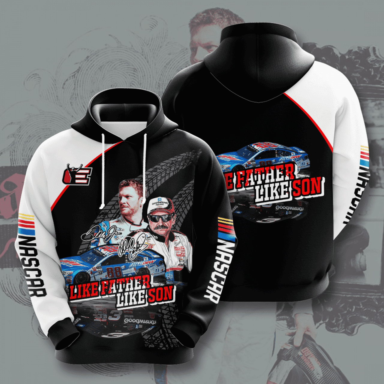 Dale Earnhardt 3d All Over Printed Hoodie