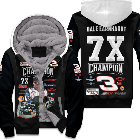 Dale Earnhardt Champion 7X Chevrolet Racing Car Signed For Fan 3D Fleece Hoodie