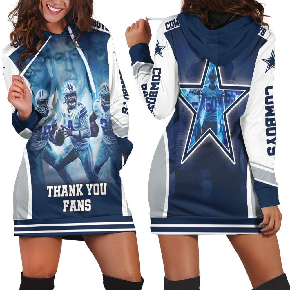 Dallas Cowboy Super Bowl 2021 Nfc East Division Champions Thank You Fans Hoodie Dress Sweater Dress Sweatshirt Dress