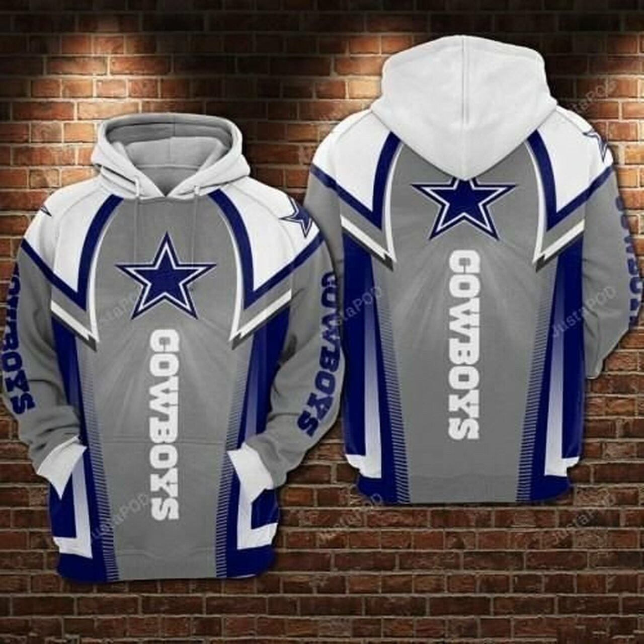 Dallas Cowboys 3d All Over Print Hoodie, Zip-up Hoodie