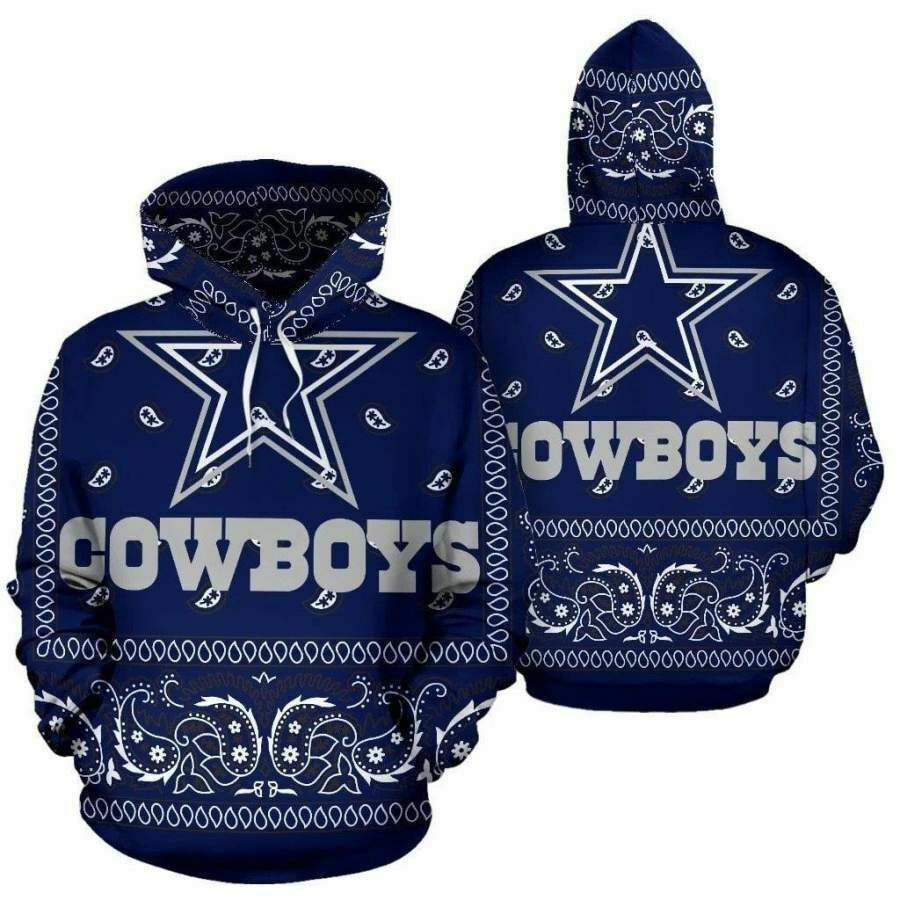 Dallas Cowboys Hoodie 3D Pullover All Over Print Premium Hoodie