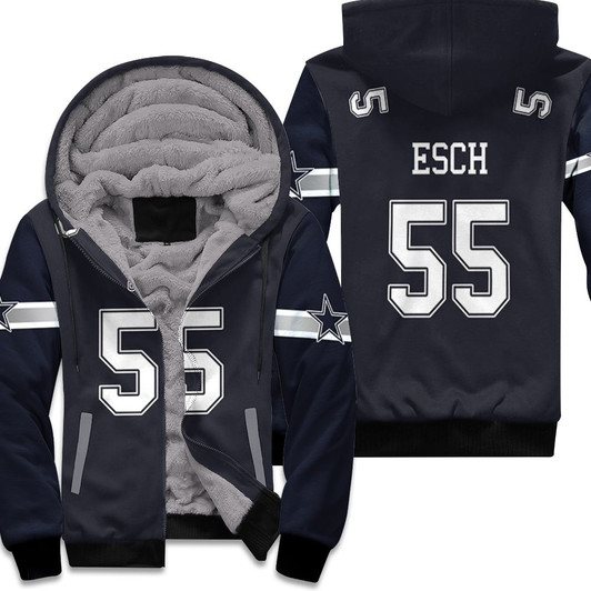 Dallas Cowboys Leighton Vander Esch 55 Nfl Pro Line Navy Jersey Style Gift For Cowboys Fans Fleece Hoodie