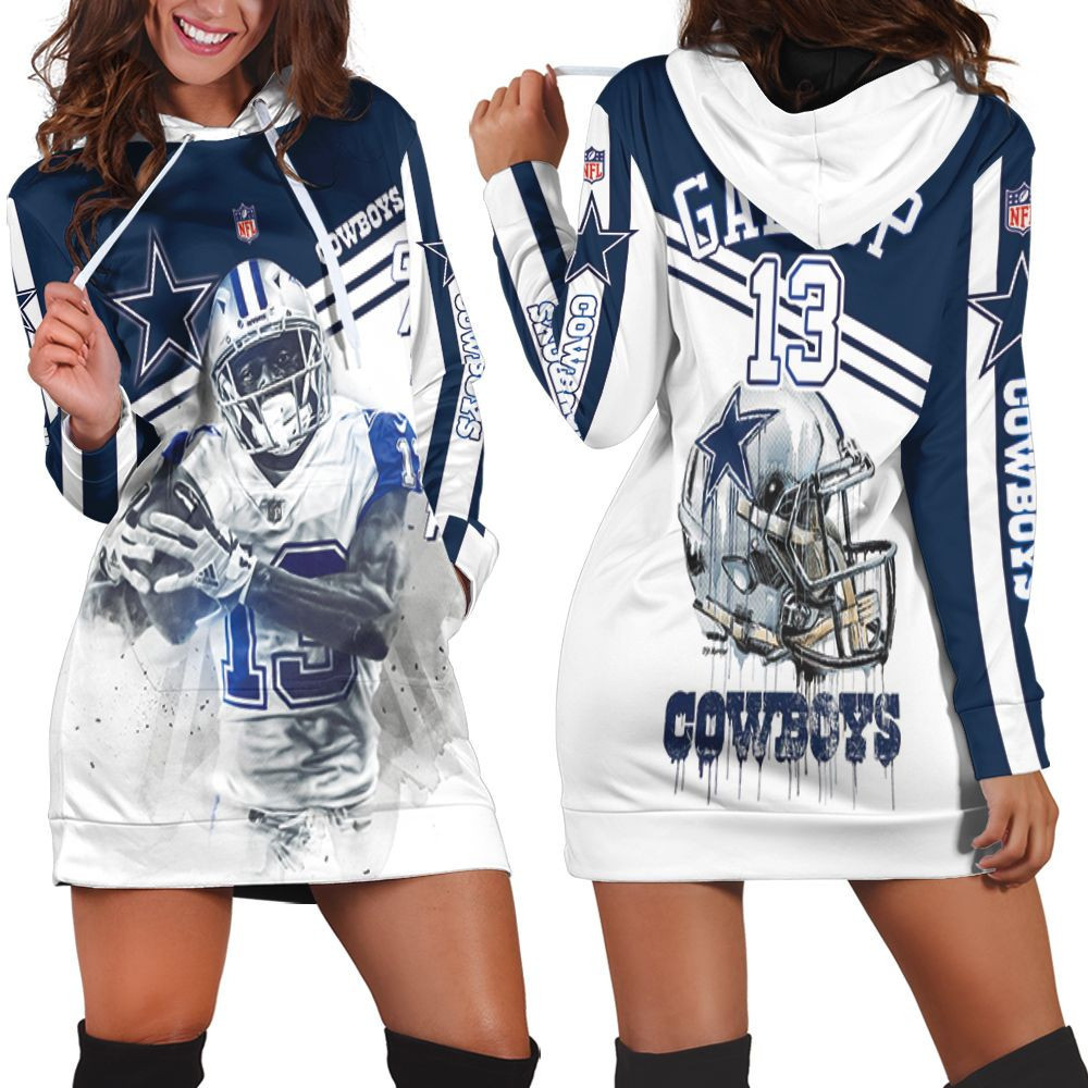 Dallas Cowboys Michael Gallup 13 3d Hoodie Dress Sweater Dress Sweatshirt Dress