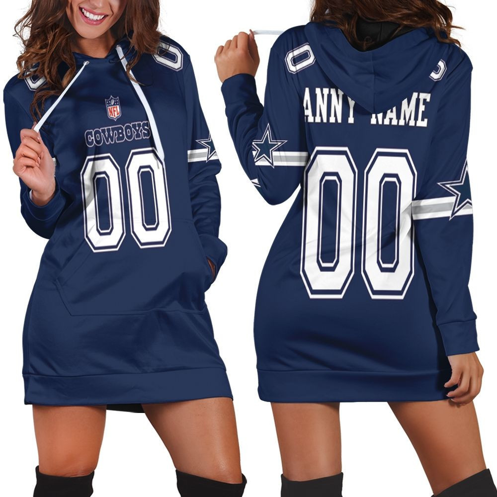 Dallas Cowboys Nfl American Football Game Navy 2019 Jersey Style Custom Gift For Cowboys Fans Hoodie Dress Sweater Dress Sweatshirt Dress