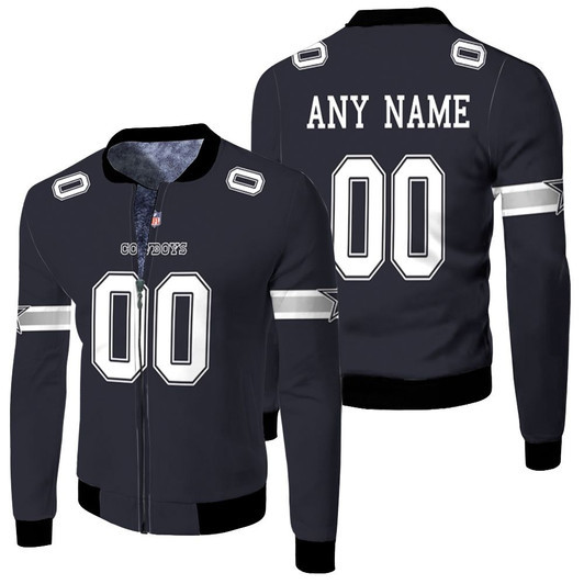 Dallas Cowboys Nfl American Football Team Pro Line Navy Jersey Style Custom Gift For Cowboys Fans Fleece Bomber Jacket