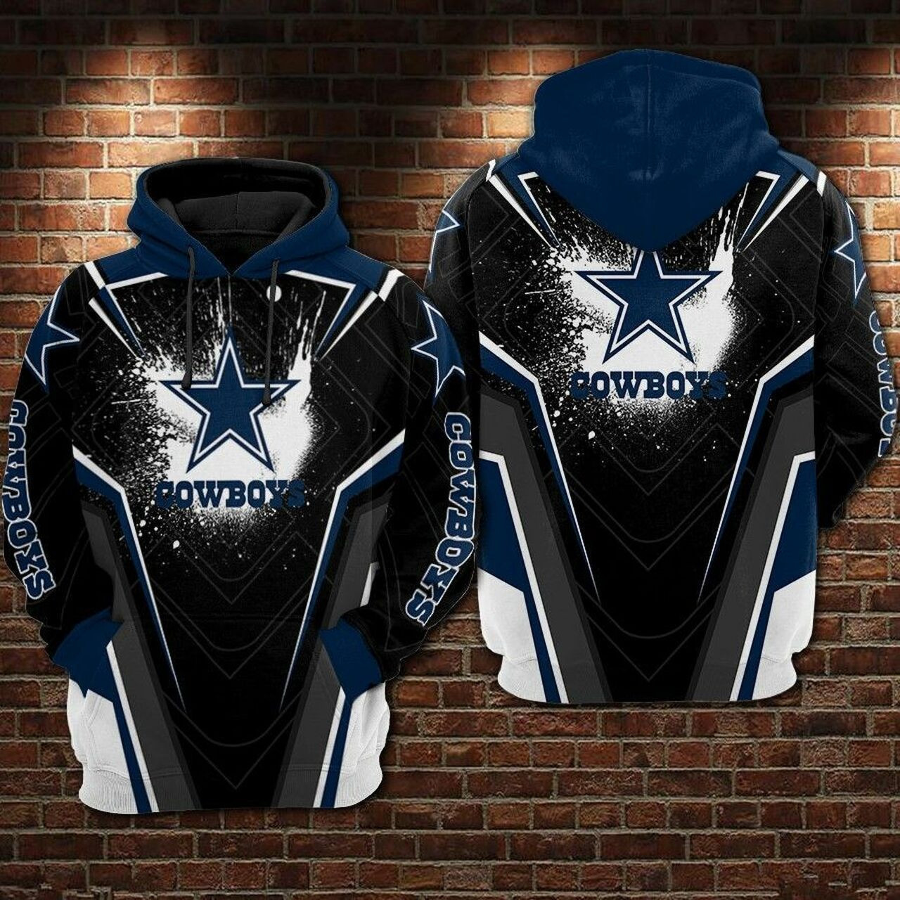 Dallas Cowboys Nfl Football Black 3d Hoodie For Men For Women Dallas Cowboys All Over Printed Hoodie Dallas Cowboys 3d Full Printing Shirt