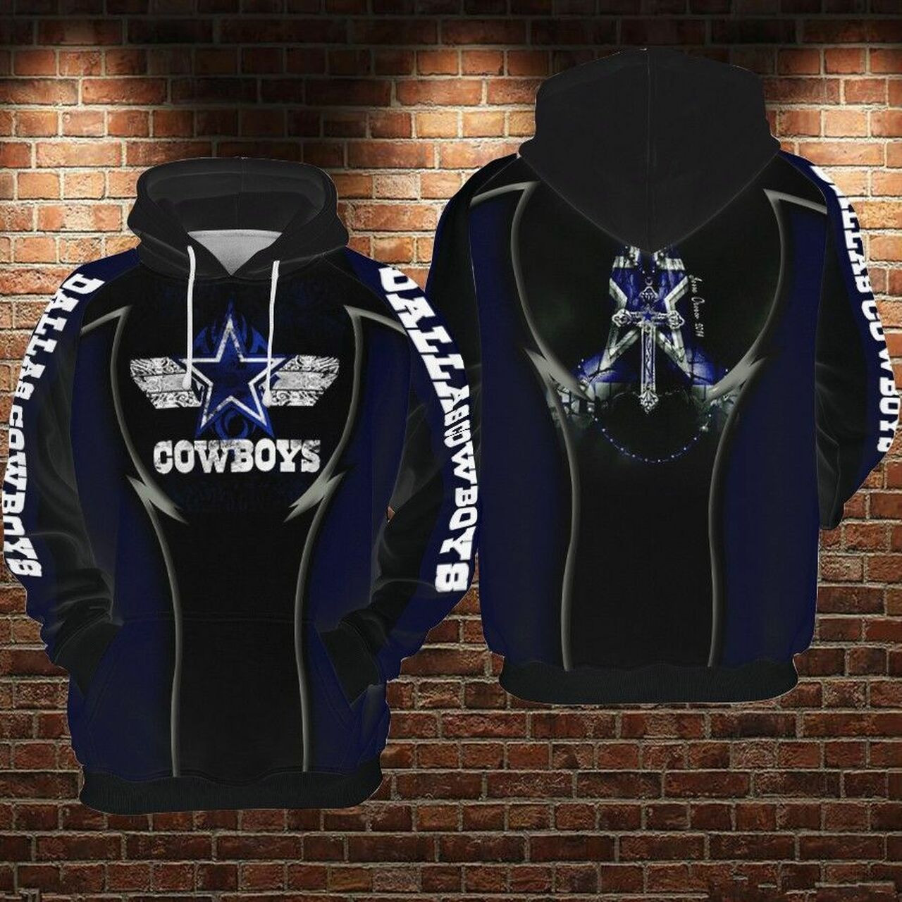 Dallas Cowboys Nfl Football Jesus Cross 3d Hoodie Sweatshirt For Fans Men Women Dallas Cowboys All Over Printed Hoodie Dallas Cowboys 3d Full Printing Shirt