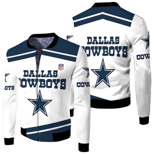 Dallas Cowboys Nlf Lover Fleece Bomber Jacket