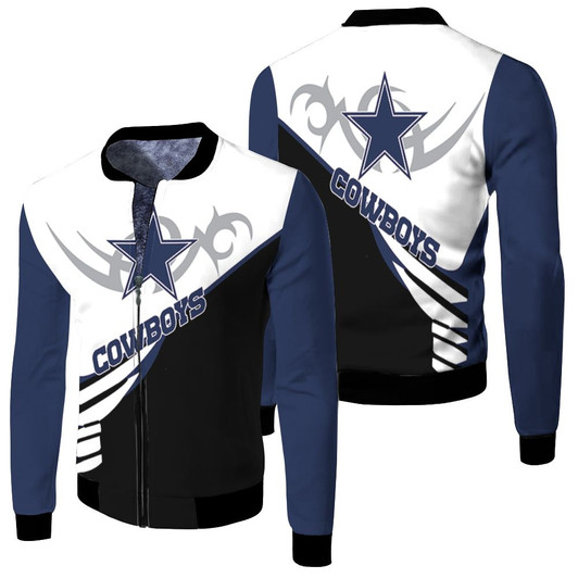 Dallas Cowboys Pattern Tank Top Legging For Fan Fleece Bomber Jacket