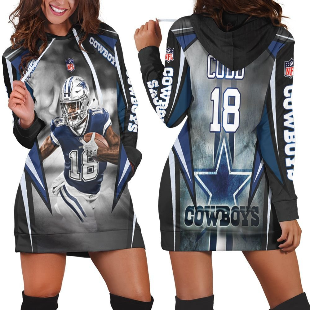 Dallas Cowboys Randall Cobb 18 3d Hoodie Dress Sweater Dress Sweatshirt Dress