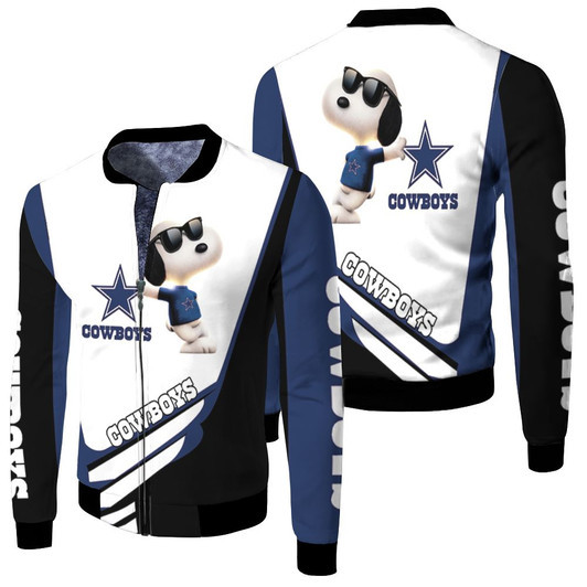 Dallas Cowboys Snoopy Fan Fleece Bomber Jacket