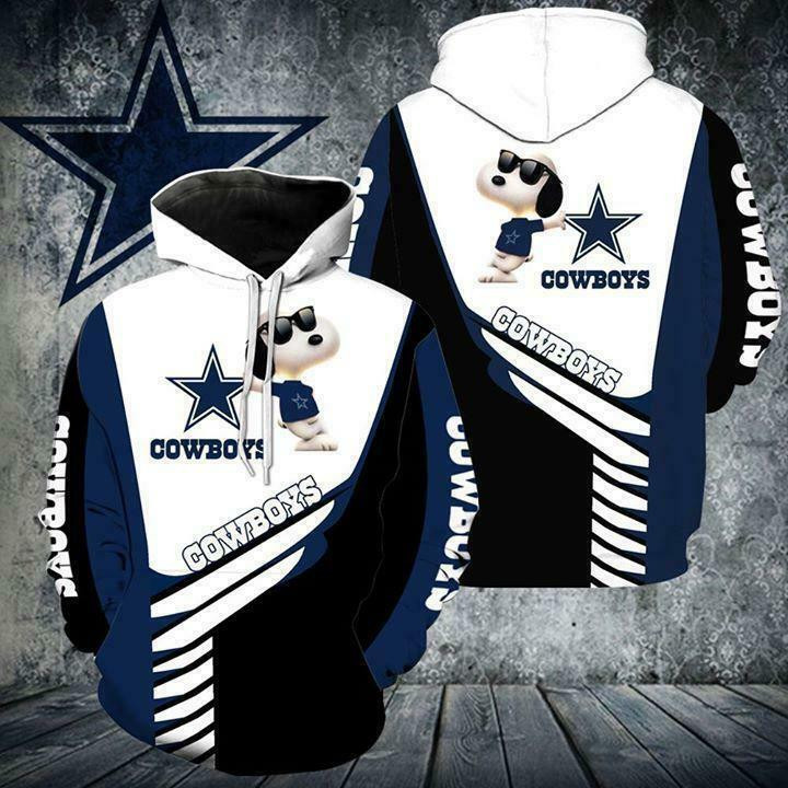 Dallas Cowboys Snoopy For Cowboys Lover 3D All Over Printed Hoodie Size S