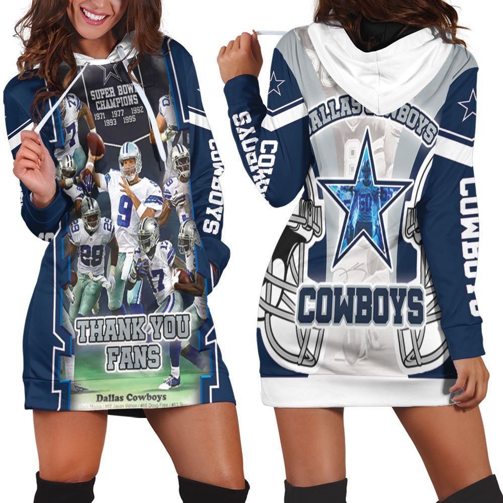 Dallas Cowboys Thank You Fans Nfc East Division Super Bowl 2021 Hoodie Dress Sweater Dress Sweatshirt Dress