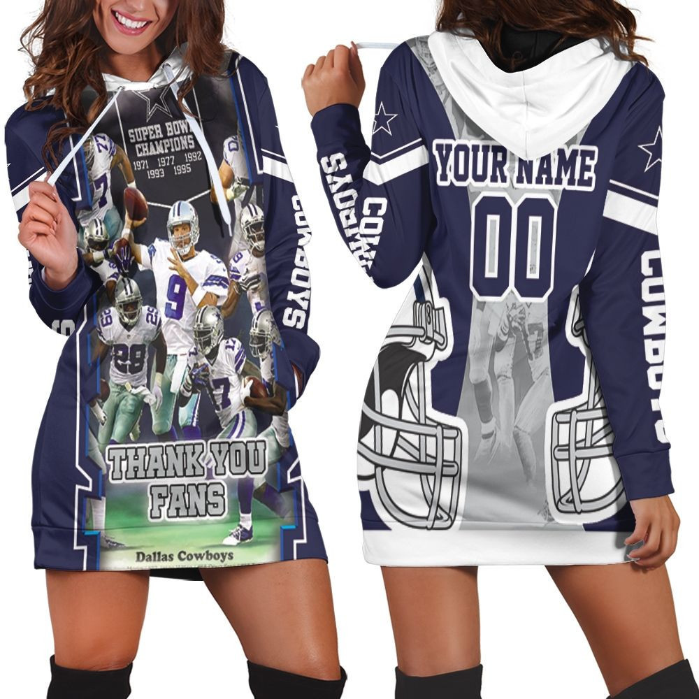 Dallas Cowboys Thank You Fans Nfc East Division Super Bowl 2021 Personalized Hoodie Dress Sweater Dress Sweatshirt Dress