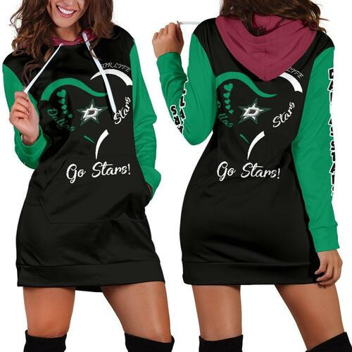 Dallas Stars Hoodie Dress Sweater Dress Sweatshirt Dress 3d All Over Print For Women Hoodie