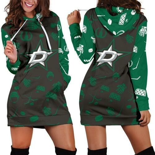 Dallas Stars Hoodie Dress Sweater Dress Sweatshirt Dress 3d All Over Print For Women Hoodie