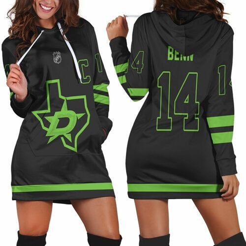 Dallas Stars Jamie Benn Nhl 2020 Black Jersey Inspired Hoodie Dress Sweater Dress Sweatshirt Dress