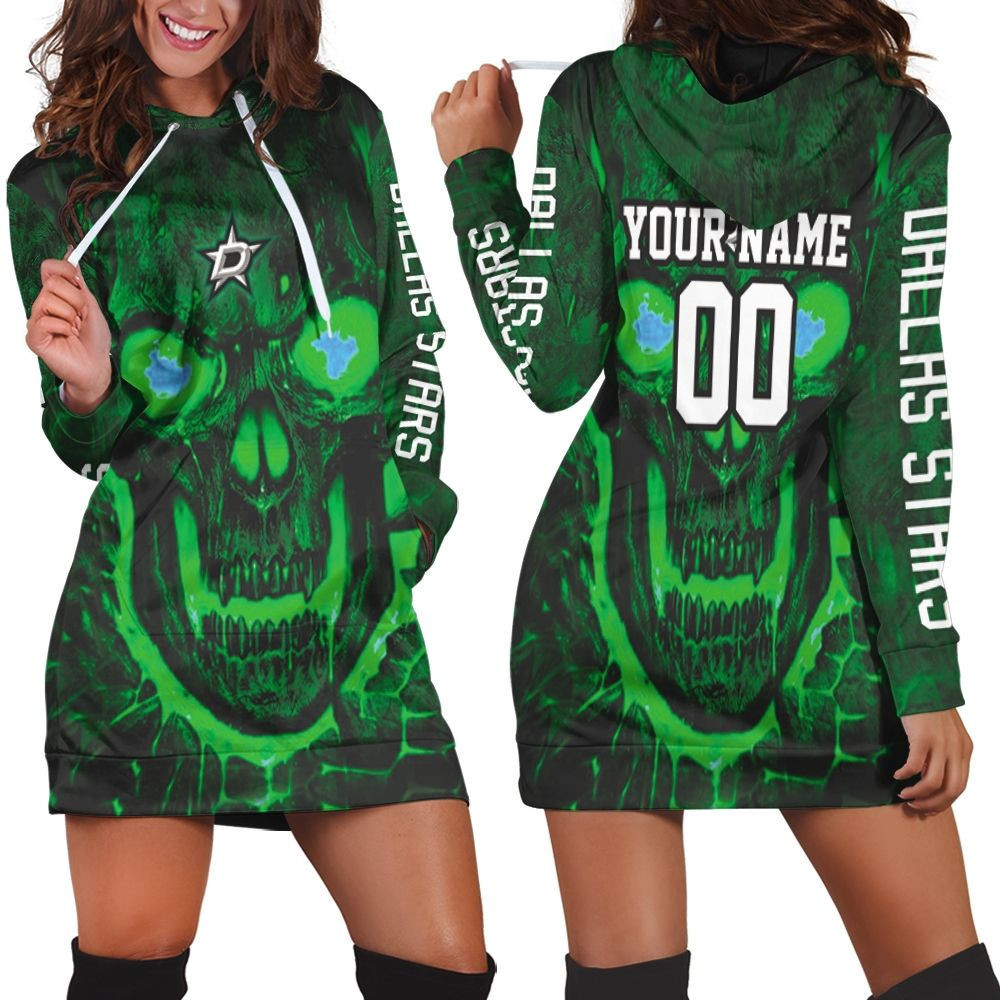 Dallas Stars Skull 3d Hoodie Dress Sweater Dress Sweatshirt Dress