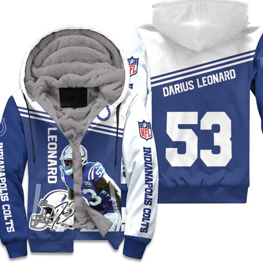 Darius Leonard Colts 3D T Shirt Hoodie Jersey Fleece Hoodie