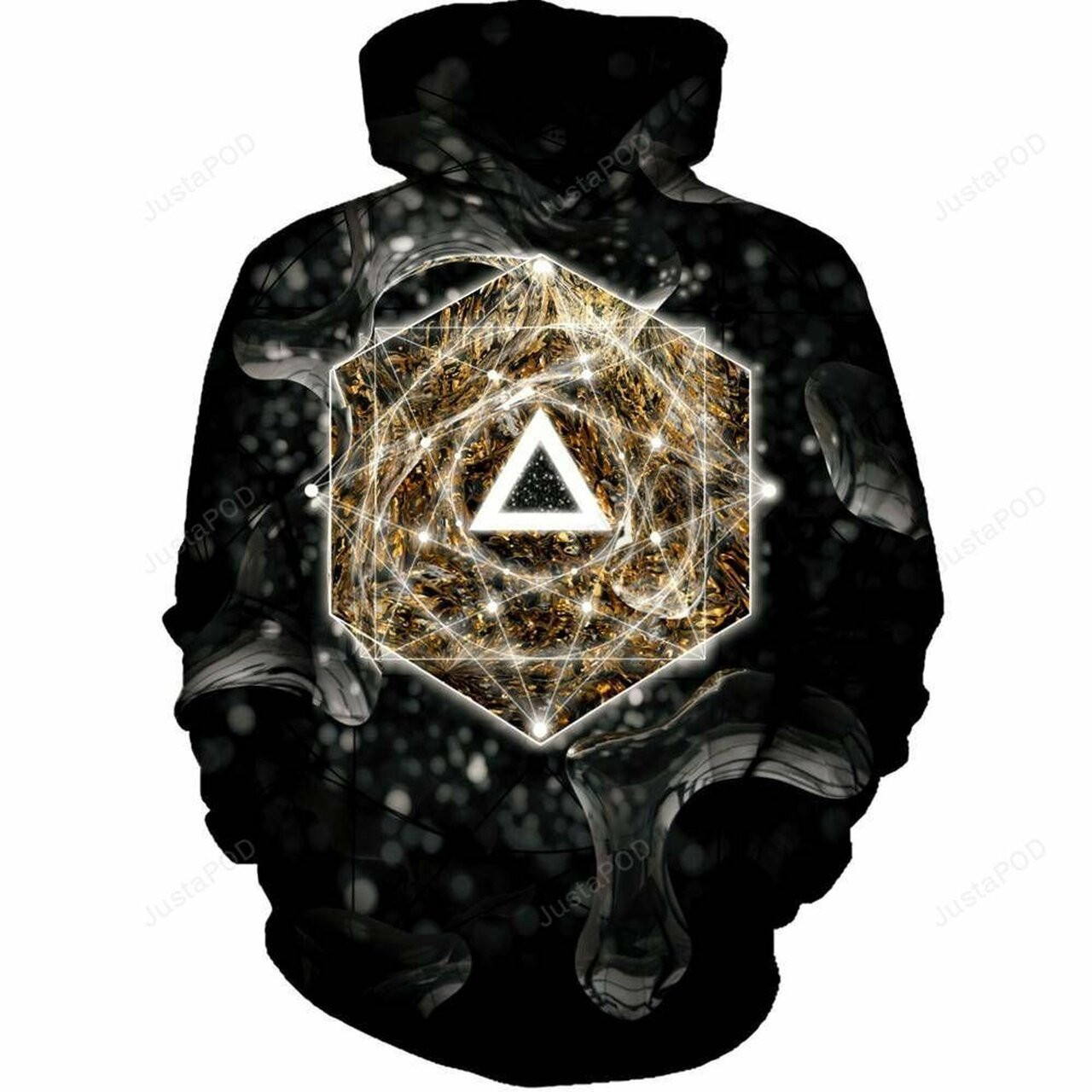 Dark Geometry 3d All Over Printed Hoodie