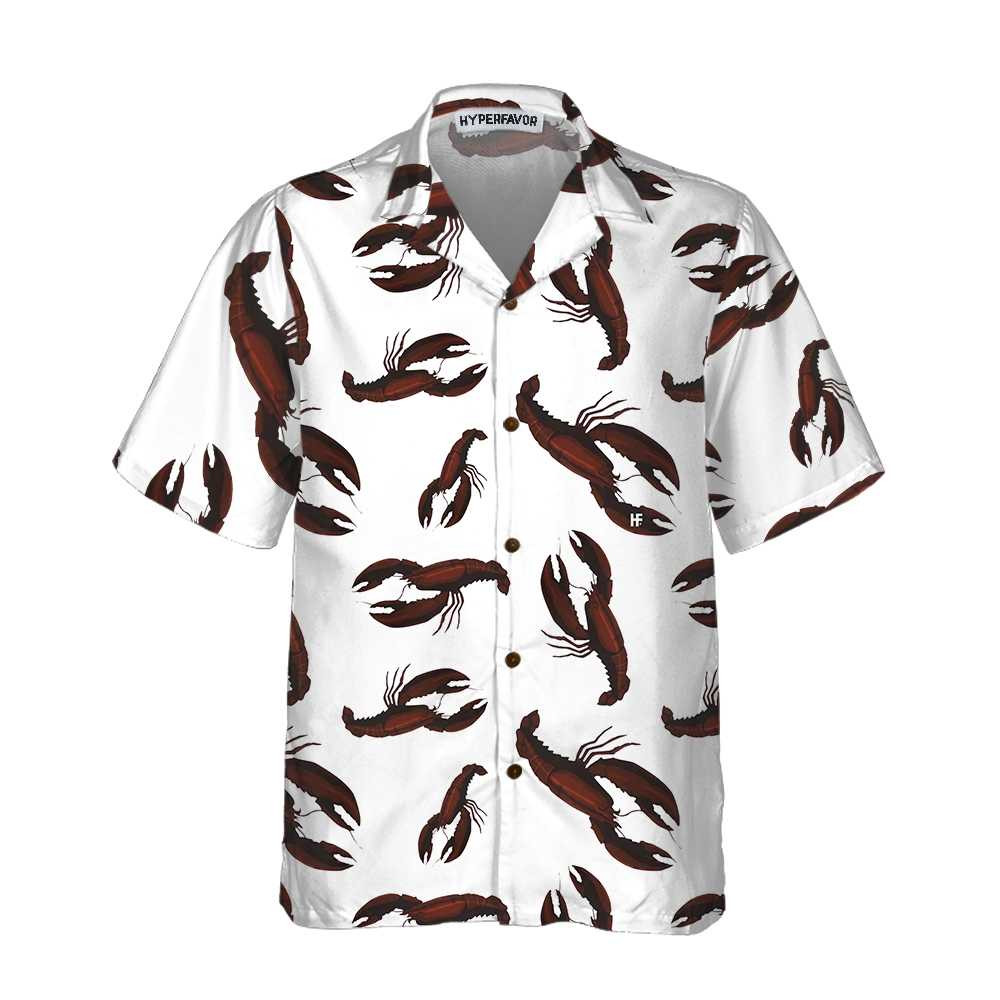 Dark Lobster Hawaiian Shirt Unique Lobster Shirt Lobster Print Shirt For Adults