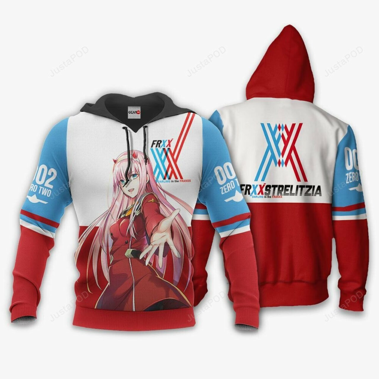 Darling In The Franxx Code 002 Zero Two Anime 3d All Over Print Hoodie