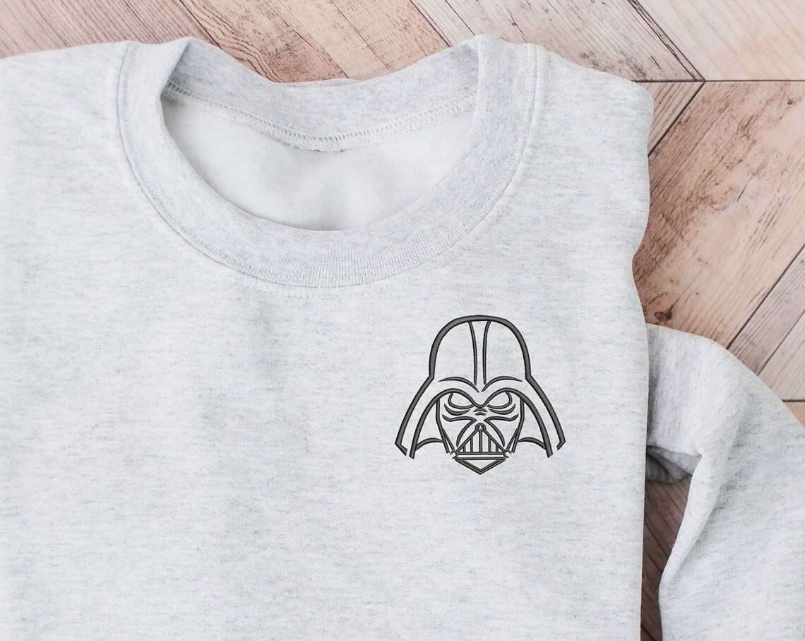 Darth Vader Embroidered Crewneck Star Wars Embroidered Sweatshirt Jedi Crewneck Disney Sweatshirt Womens Disney Crewneck