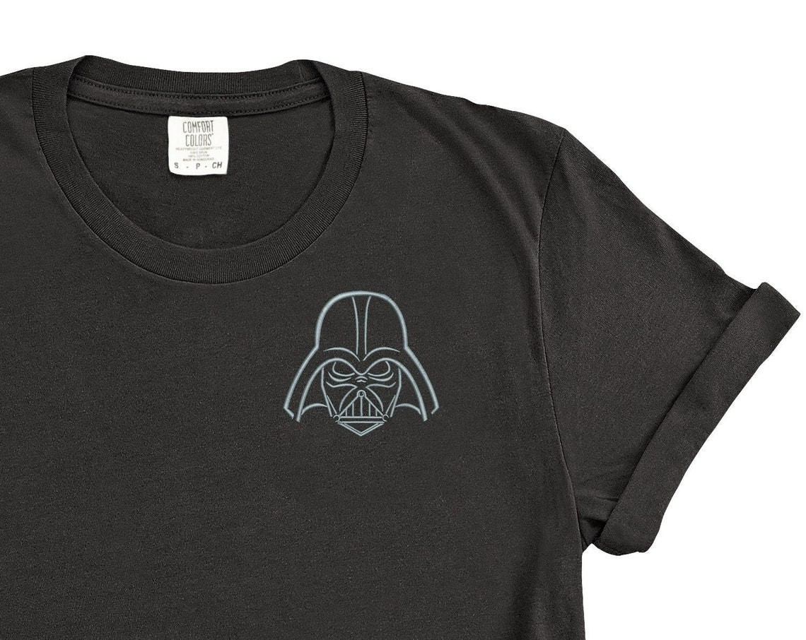 Darth Vader Embroidered Tshirt Star Wars Embroidered Shirt Darth Vader T Shirt Sith Shirt Disney Tshirt Womens Disney Shirt