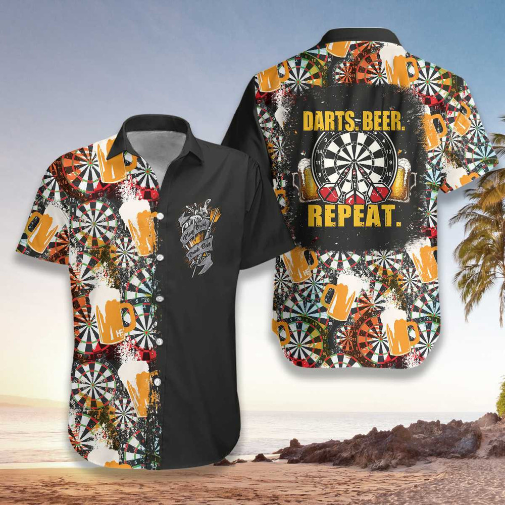 Darts Beer Repeat Hawaiian Shirt for Men and Women