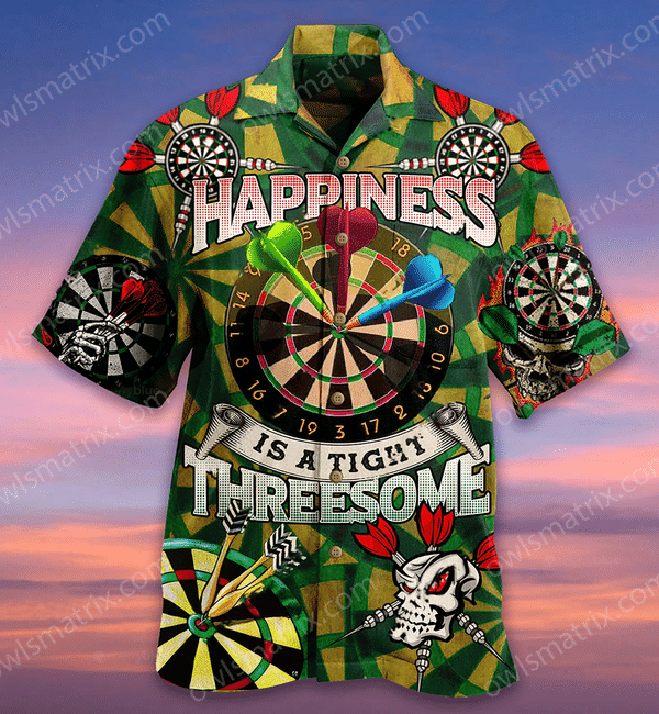 Darts Happiness Is A Tight Threesome Limited - Hawaiian Shirt Hawaiian Shirt For Men