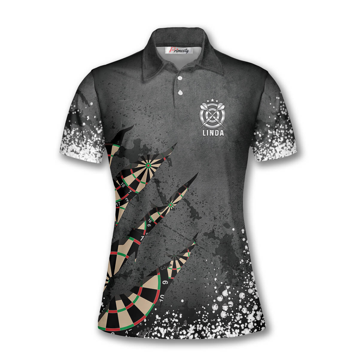 Darts Paint Splash Custom Polo Darts Shirts for Women