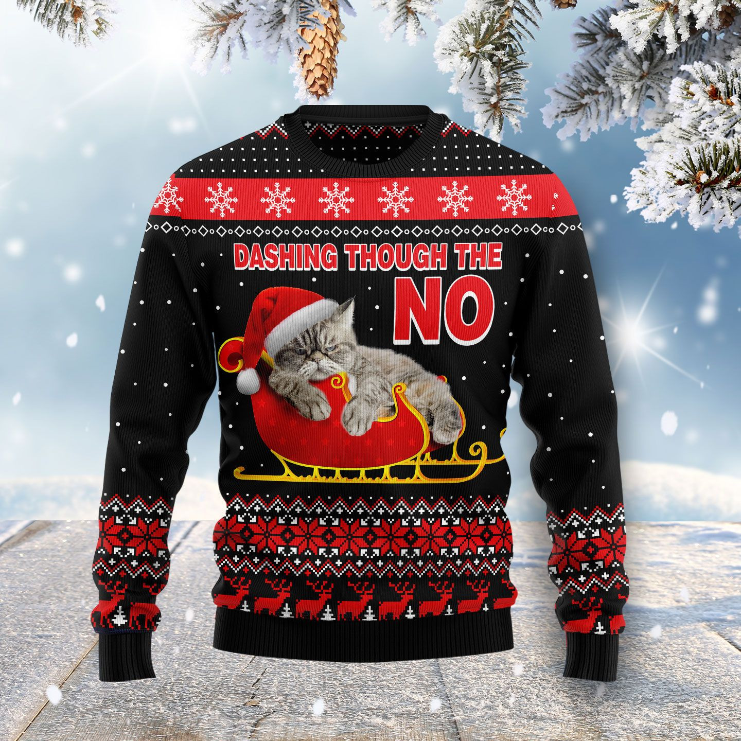 Dashing Through The No Ugly Christmas Sweater Ugly Sweater For Men Women