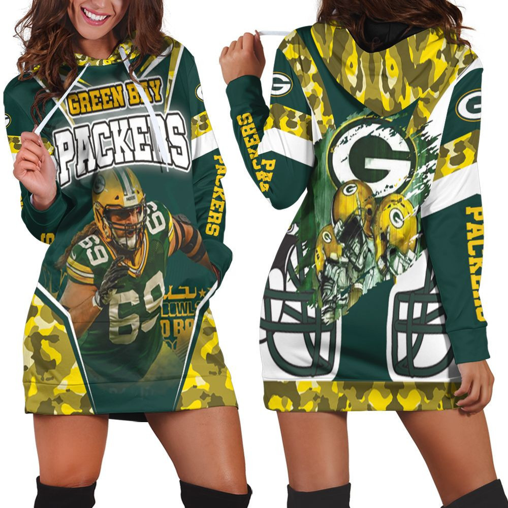 David Bakhtiari 69 Green Bay Packers Nfc North Division Champions Super Bowl 2021 Hoodie Dress Sweater Dress Sweatshirt Dress