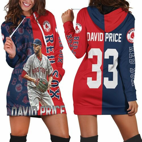 David Price Boston Red Sox 33 Hoodie Dress Sweater Dress Sweatshirt Dress