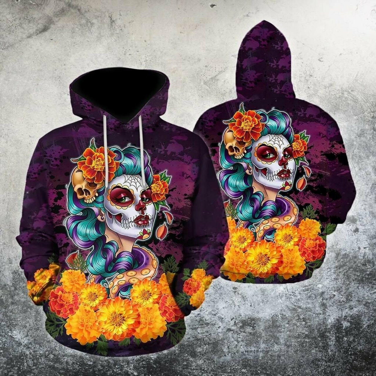 Day Of The Dead Catrina 3d All Over Print Hoodie