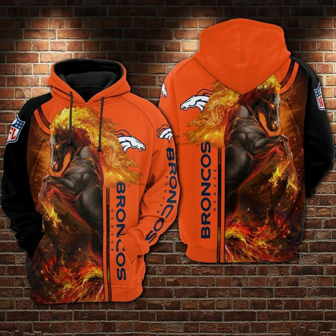 Db Fire All Over Printed Hoodie