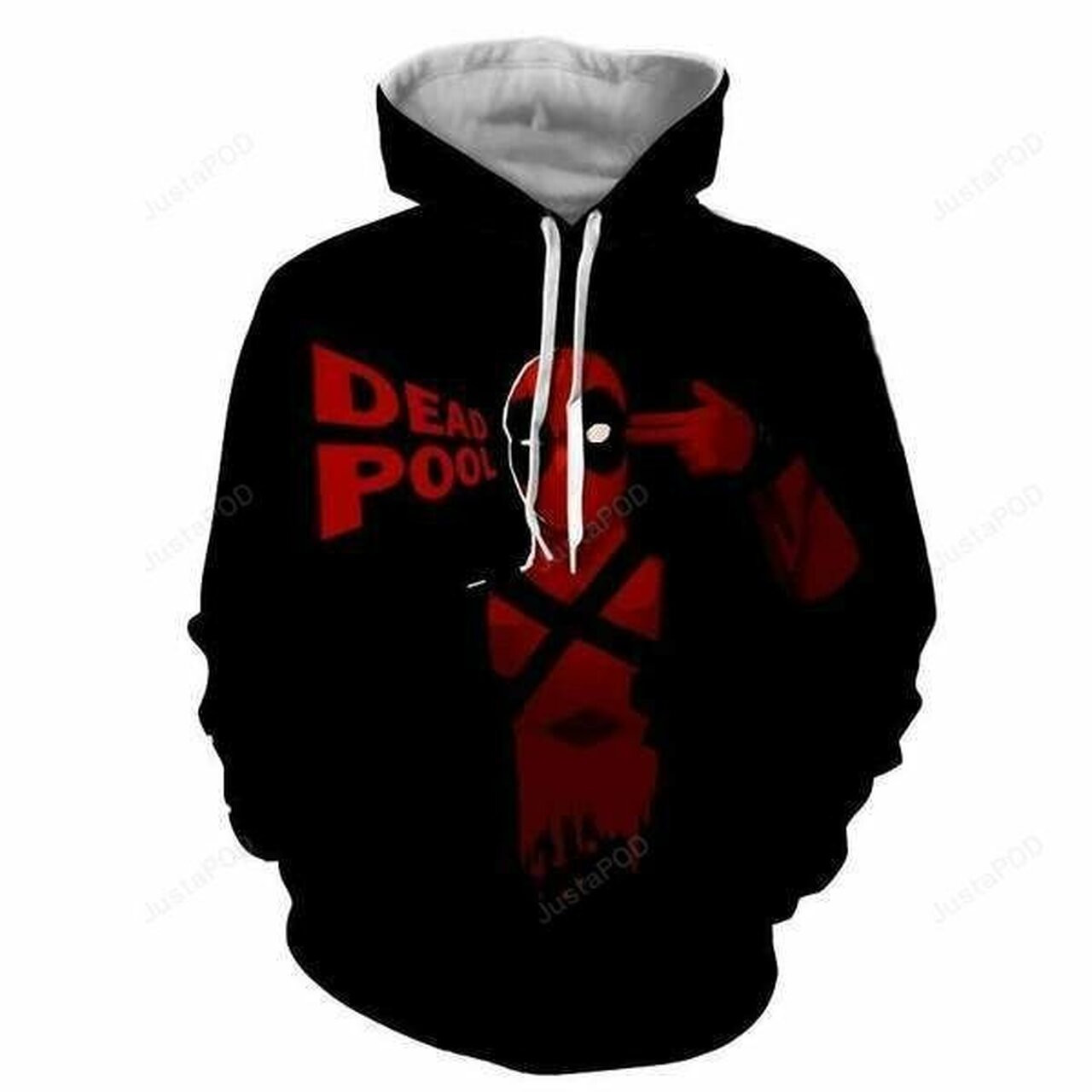 Deadpool Black And Red 3d All Over Print Hoodie