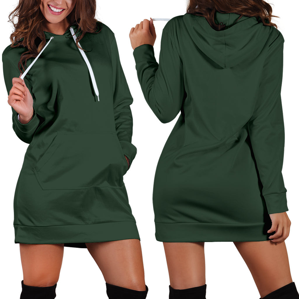 Deep Green Hoodie Dress 3d All Over Print For Women Hoodie