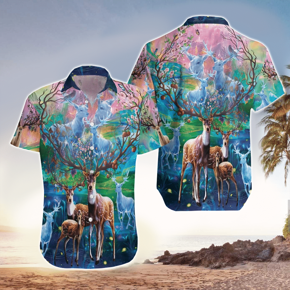 Deer Hawaiian Shirt Perfect Deer Terrier Clothing Shirt for Men and Women