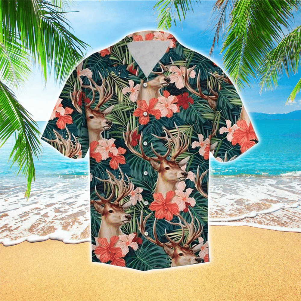 Deer Hawaiian Shirt Perfect Deer Terrier Clothing Shirt for Men and Women