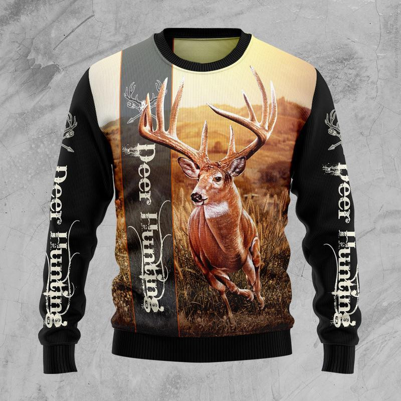 Deer Hunting Ugly Christmas Sweater Ugly Sweater For Men Women, Holiday Sweater