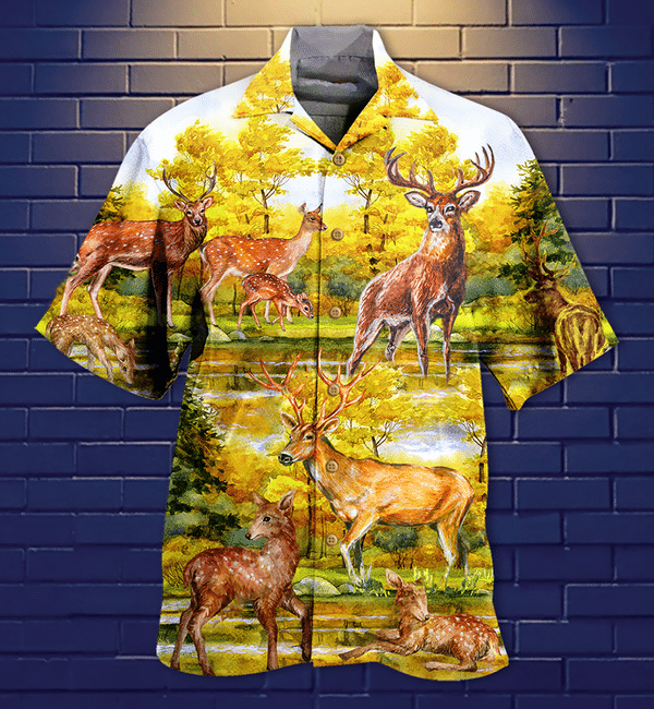 Deer Love Autumn Limited Edition - Hawaiian Shirt - Hawaiian Shirt For Men