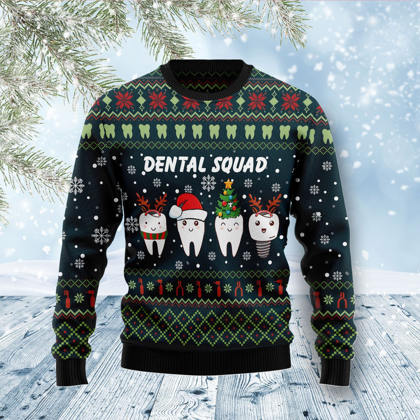 Dental Squad Ugly Christmas Sweater Ugly Sweater For Men Women