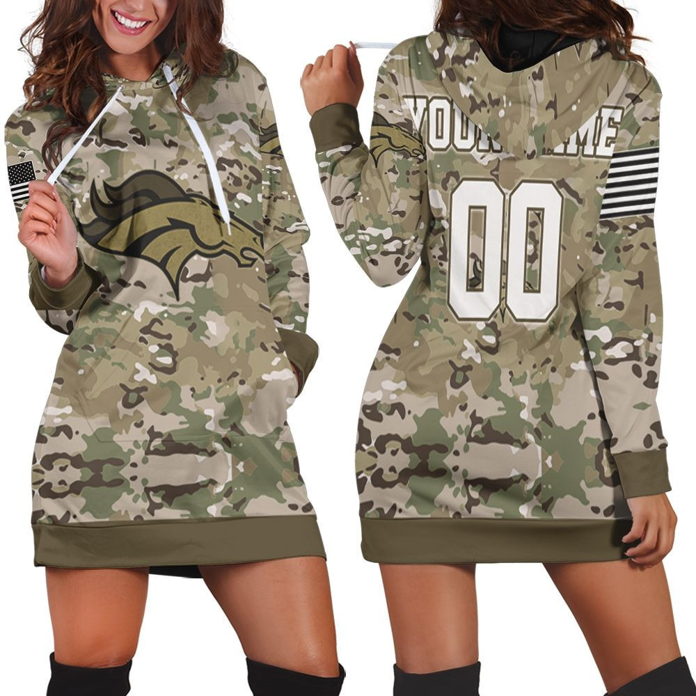 Denver Broncos Camo Pattern 3d Hoodie Dress Sweater Dress Sweatshirt Dress
