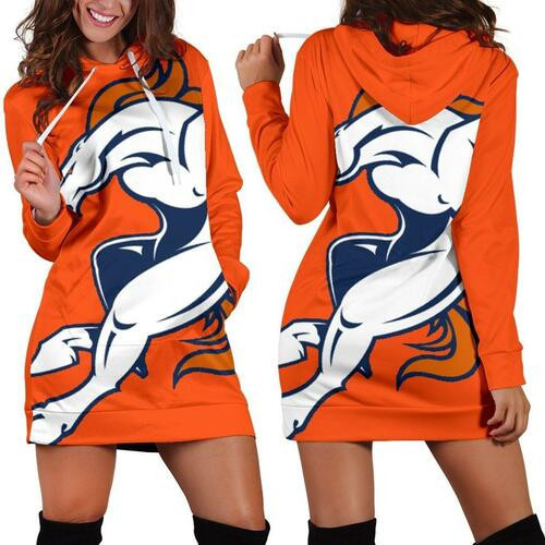 Denver Broncos Hoodie Dress Sweater Dress Sweatshirt Dress 3d All Over Print For Women Hoodie