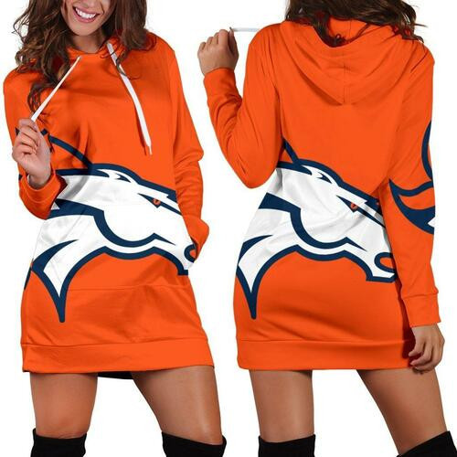 Denver Broncos Hoodie Dress Sweater Dress Sweatshirt Dress 3d All Over Print For Women Hoodie